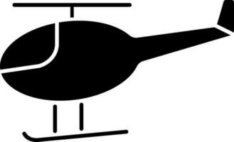 geïsoleerd zwart helikopter. glyph icoon of symbool. vector