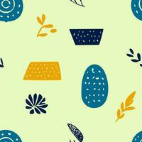 botanisch gelukzaligheid Scandinavisch fabriek tekening patroon . stijl minimalistische stijl en botanisch motieven. perfect voor briefpapier, textiel, huis decor, behang, hoofdkussen vector
