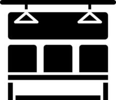 trein stoelen glyph icoon of symbool. vector