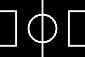 Amerikaans voetbal veld- glyph icoon of symbool. vector