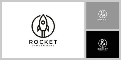 raket lancering logo vector ontwerp