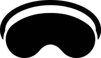 slapen oog masker icoon in zwart en wit kleur. vector