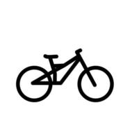 eenvoudige fiets lijn overzicht vector pictogram illustratie plat ontwerp