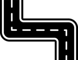 zwart en wit illustratie van straat of weg icoon. vector