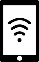 smartphone Wifi verbonden icoon of symbool. vector