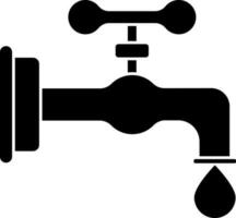 glyph icoon of symbool van water behoud. vector