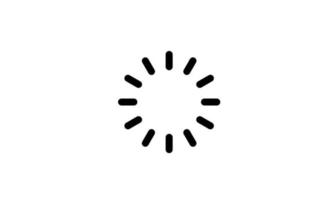 eenvoudig laden ronde zwarte pictogram ontwerp witte achtergrond vector