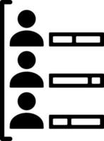 vector illustratie van kandidaten stemmen peiling icoon.