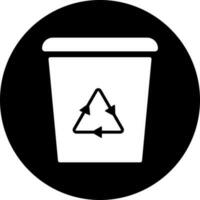 vector illustratie van recycle bak icoon.
