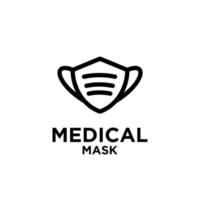 medisch masker pictogram vector logo sjabloon illustratie ontwerp