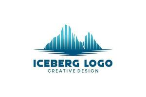 abstract blauw ijsberg logo vector illustratie symbool ontwerp