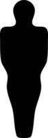 geïsoleerd gezichtsloos Mens in zwart kleur. glyph icoon of symbool. vector