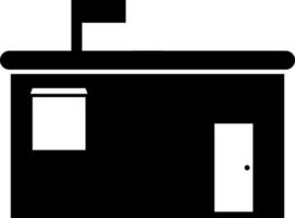 illustratie van zwart en wit winkel icoon. vector