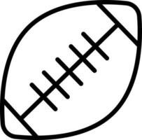 rugby bal icoon in dun lijn kunst. vector