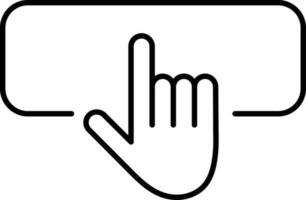 hand- cursor teken of symbool. vector