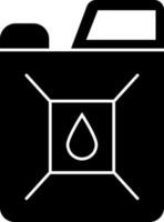 glyph Jerry kan icoon in zwart en wit kleur. vector