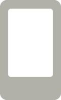 vlak stijl mobiel telefoon icoon in grijs kleur. vector