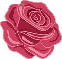 geïsoleerd icoon van roos in roze kleur. vector