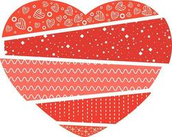 creatief abstract rood hart voor liefde concept. vector