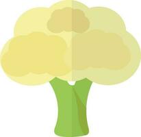 illustratie van boom icoon voor ecologie concept in voor de helft schaduw. vector