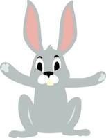 tekenfilm karakter van konijn in vlak stijl. vector
