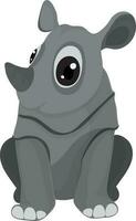 tekenfilm karakter van neushoorn. vector