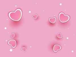 roze papier besnoeiing hart vorm abstract patroon versierd achtergrond. vector