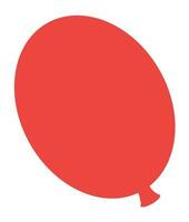 icoon van rood ballon Aan wit achtergrond. vector