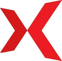 rood xing logo Aan wit achtergrond. vector