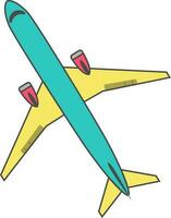 vlak illustratie van een vliegtuig. vector