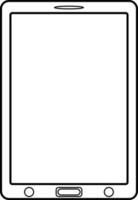 illustratie van mobiel telefoon icoon met blanco scherm. vector