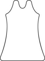 illustratie van een jurk in zwart lijn kunst. vector