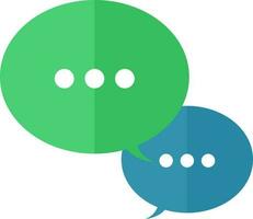 toespraak bubbels of opmerkingen icoon in groen en blauw kleur. vector
