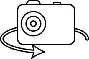 camera draaien icoon of symbool. vector