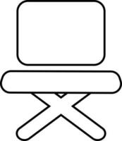geïsoleerd dun lijn icoon van regisseur stoel in vlak stijl. vector