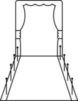 bioscoop of theater tafereel icoon in hartinfarct. vector