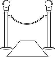 bioscoop barrière icoon voor stoppen concept in hartinfarct. vector