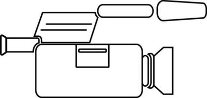 beroerte stijl van video camera icoon voor opname film. vector