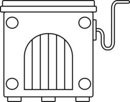 beroerte stijl van draailier gurdy icoon voor bioscoop concept. vector