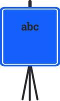 blauw schoolbord met alfabetten. vector