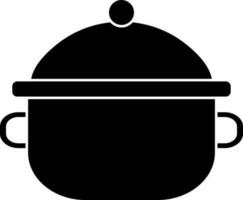 glyph icoon van braadpan of pan. vector