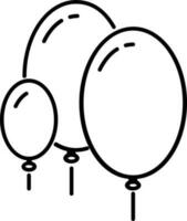 vlak illustratie van vliegend ballonnen. vector
