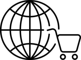 vector teken of symbool voor online winkelen.
