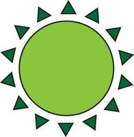 geïsoleerd groen zon icoon Aan wit achtergrond. vector
