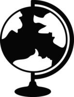 aarde wereldbol icoon met staan in illustratie. vector