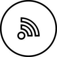 Wifi knop icoon in lijn kunst. vector