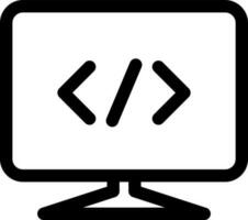 web codering of programmering icoon in lijn kunst. vector