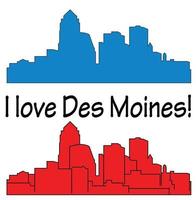 iowa des moines vector