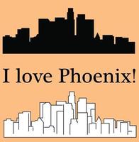 Phoenix Arizona stadssilhouet vector