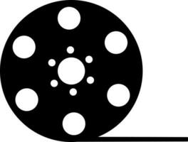 film haspel icoon in zwart en wit kleur. vector